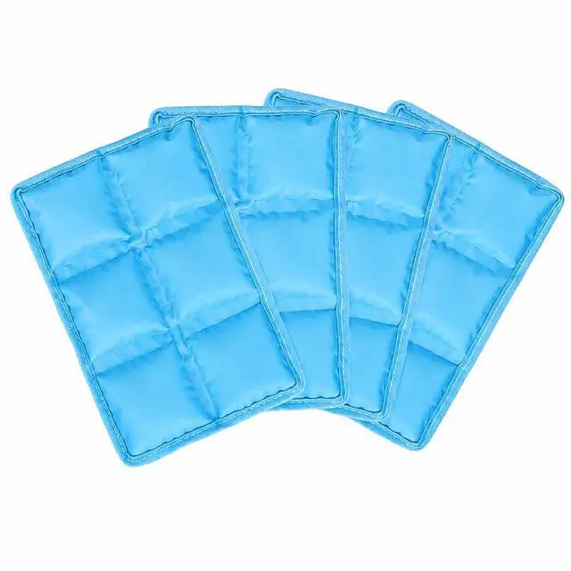 Main image of 4Pcs Reusable UltraThin Ice Packs for Lunch Boxes & Cooler, 6"x4"x0.7" Leakproof Foldable Cooling Packs, SpaceSaving Cold Packs for Food Storage, Picnic (Light Blue)