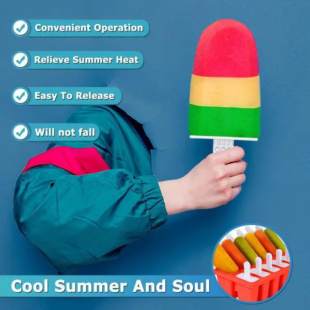 Alt view image 4 of 7 - Silicone Popsicle Molds 12-cavity, DIY Ice Pop Mold for Kids Adult Teens, BPA Free Ice Cream Molds for Party Yogurt Juice Smoothies Sticks