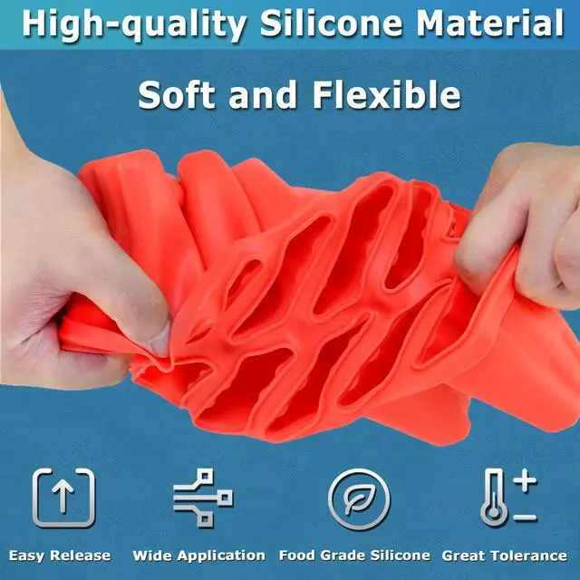 Alt view image 7 of 7 - Silicone Popsicle Molds 12-cavity, DIY Ice Pop Mold for Kids Adult Teens, BPA Free Ice Cream Molds for Party Yogurt Juice Smoothies Sticks