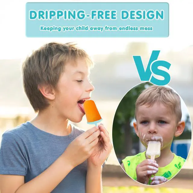 Alt view image 4 of 7 - Silicone Popsicles Molds for Toddlers, 6-Cavity Non-BPA Premium Silicone Small Popsicle Molds, Ice Pop Mold with 6 Colorful Reusable Sticks for Kids (Red)
