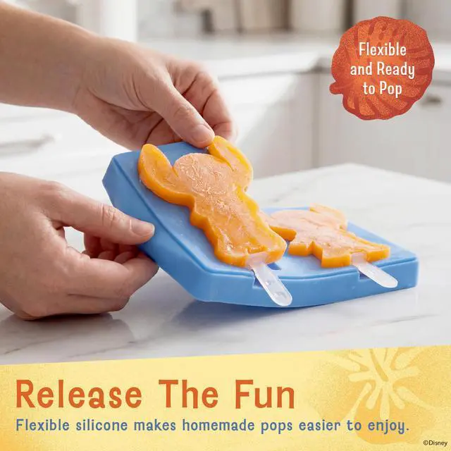 Alt view image 2 of 6 - Disney Silicone Popsicle Molds with Lid Compact BPA-Free Popsicle Maker Featuring Stitch, Flexible Ice Pop & Ice Cream Molds with Sticks, Dishwasher Safe, 2 Mold Set for Homemade Frozen Treats