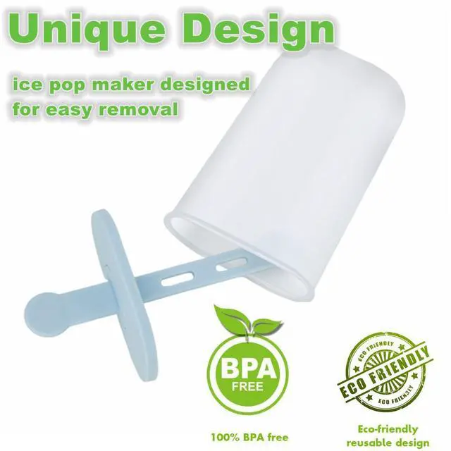 Alt view image 2 of 7 - Popsicle Molds Set 6 Pieces Ice Popsicle Maker-BPA Free,Easy-Release Ice Pop Molds,Homemade Ice Cream Molds (Blue)