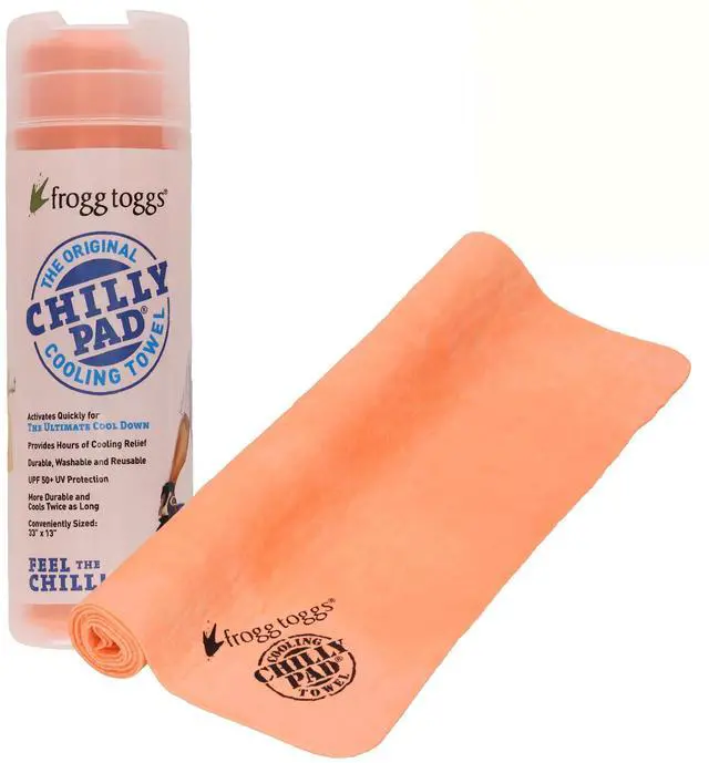 Main image of Chilly Pad, Instant Cooling Towel, long lasting, reusable, Sports and Outdoors Neck Towel 33x13, Hivis Orange