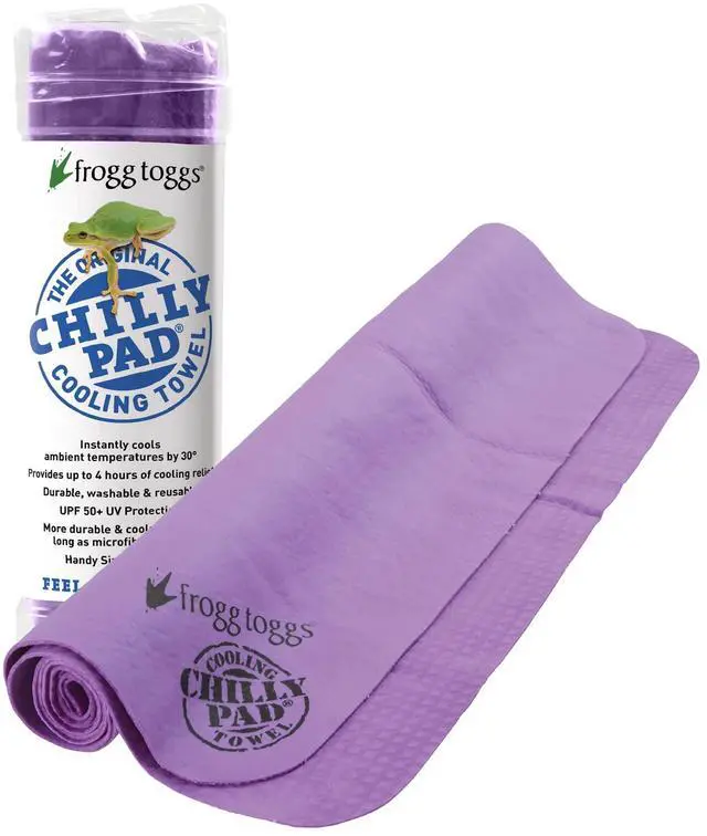 Main image of Poly Vinyl Alcohol Chilly Pad, Instant Cooling Towel, long lasting, reusable, Sports and Outdoors Neck Towel 33x13, Deep Purple