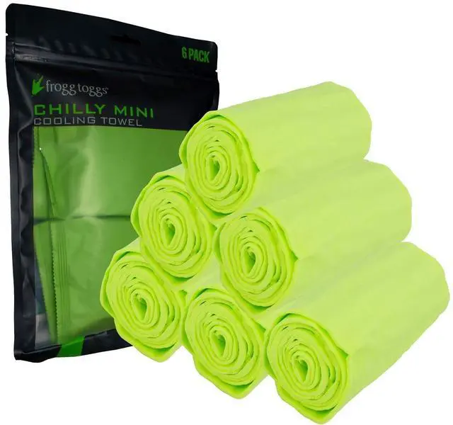 Main image of Chilly Mini Cooling Neck Towel, Lime - 6 Pack, 29"x3"