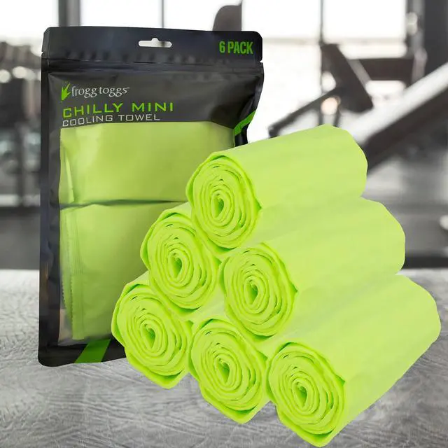Alt view image 2 of 7 - Chilly Mini Cooling Neck Towel, Lime - 6 Pack, 29"x3"