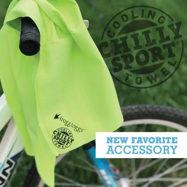 Alt view image 7 of 7 - Chilly Sport Cooling Neck Wrap & Head Band, Hivis Green, 33 x 6 1/2