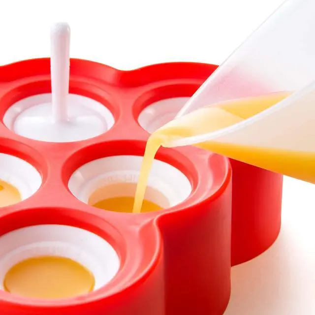 Alt view image 3 of 7 - Mini Pop Molds, 9 Miniature Popsicle Molds With Sticks and Drip Guards, Easy-Release BPA-free Silicone