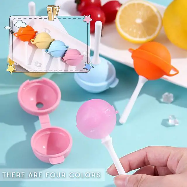 Alt view image 3 of 6 - Silicone Lollipop Ice Cream Maker, Homemade Popsicle Molds, DIY Popsicle Maker for Kids, Lollipop Ice Cream Mold, Reusable Popsicle Molds