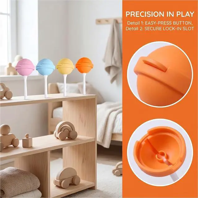 Alt view image 4 of 7 - Silicone Lollipop Ice Cream Maker Molds, 2026 New Funny Lollipop Ice Pop Mold, Colorful DIY Ice Pop Maker for Summer Parties, Creative Sphere Ice Pop Mold for Home (4 Set)