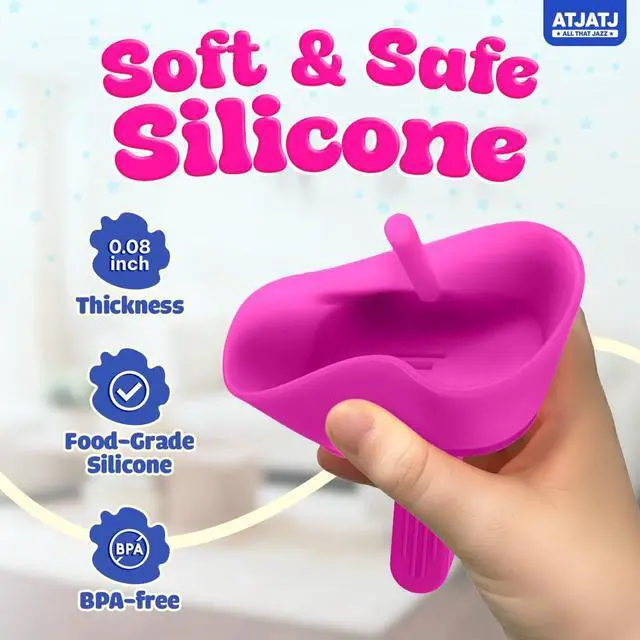 Alt view image 3 of 7 - 5 pcs Drip Free Popsicle Holders for Kids, Reusable Silicone Ice Cream Holder With Straw, Mess Free Popsicle Drip Catcher for Toddlers, Dishwasher Safe BPA Free, Fit Standard Stick Ice Pop (5 Colors)