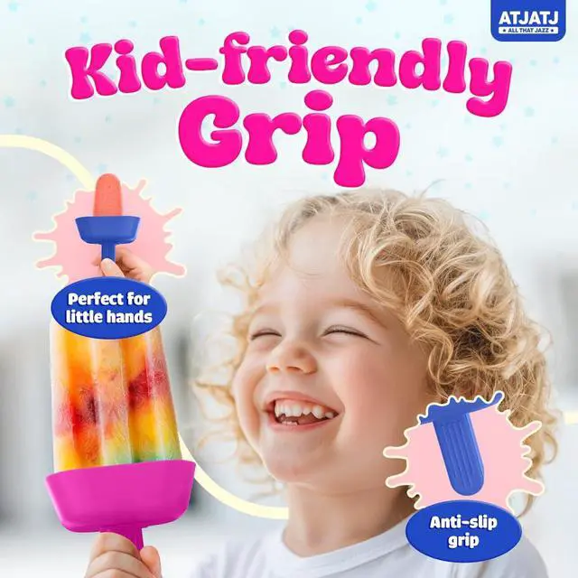 Alt view image 5 of 7 - 5 pcs Drip Free Popsicle Holders for Kids, Reusable Silicone Ice Cream Holder With Straw, Mess Free Popsicle Drip Catcher for Toddlers, Dishwasher Safe BPA Free, Fit Standard Stick Ice Pop (5 Colors)
