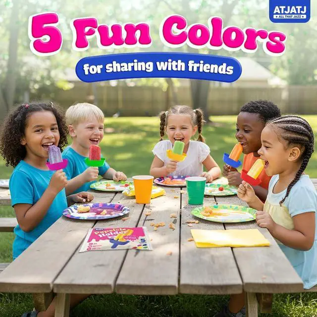 Alt view image 6 of 7 - 5 pcs Drip Free Popsicle Holders for Kids, Reusable Silicone Ice Cream Holder With Straw, Mess Free Popsicle Drip Catcher for Toddlers, Dishwasher Safe BPA Free, Fit Standard Stick Ice Pop (5 Colors)