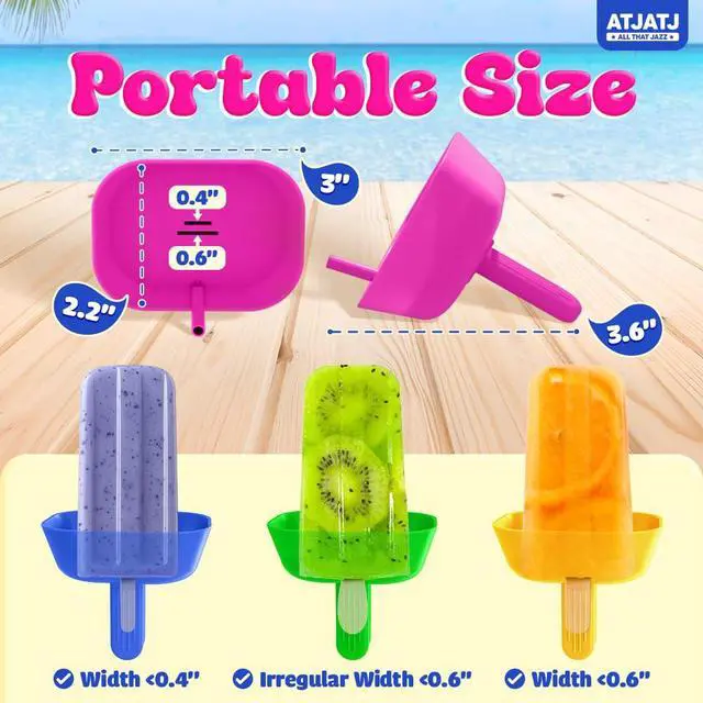 Alt view image 7 of 7 - 5 pcs Drip Free Popsicle Holders for Kids, Reusable Silicone Ice Cream Holder With Straw, Mess Free Popsicle Drip Catcher for Toddlers, Dishwasher Safe BPA Free, Fit Standard Stick Ice Pop (5 Colors)