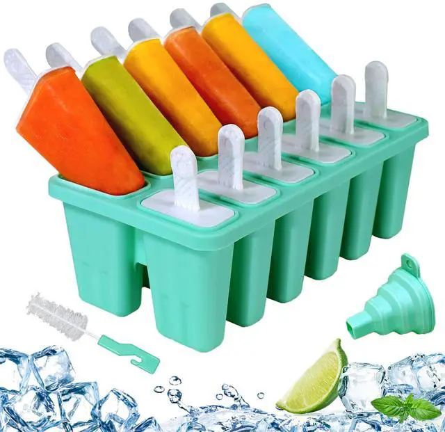 Main image of Silicone Popsicle Molds 12-cavity, DIY Ice Pop Mold for Kids Adult Teens, BPA Free Ice Cream Molds for Party Yogurt Juice Smoothies Sticks