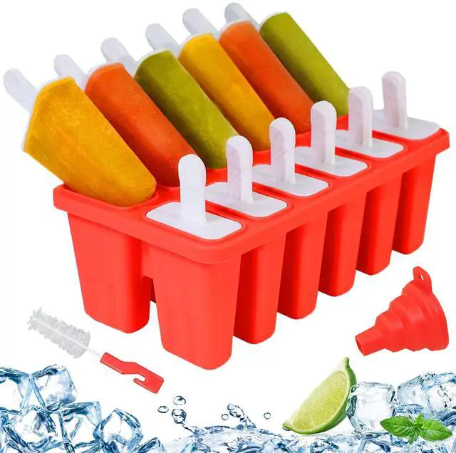 Main image of Silicone Popsicle Molds 12-cavity, DIY Ice Pop Mold for Kids Adult Teens, BPA Free Ice Cream Molds for Party Yogurt Juice Smoothies Sticks