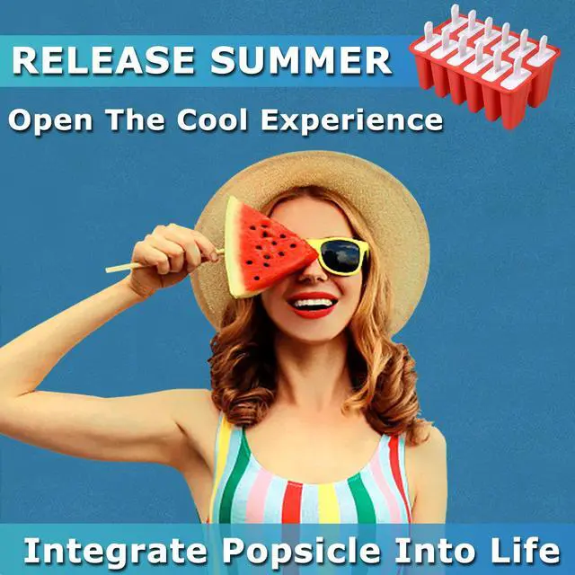 Alt view image 2 of 7 - Silicone Popsicle Molds 12-cavity, DIY Ice Pop Mold for Kids Adult Teens, BPA Free Ice Cream Molds for Party Yogurt Juice Smoothies Sticks