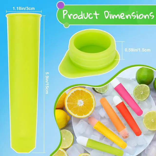 Alt view image 3 of 7 - 8 PCS Silicone Popsicle Molds - Reusable Popsicle Maker with Lids,Leak Proof Pop Tubes,Food Grade Silicone Freezer Molds for Homemade Ice Pops,Yogurt Tubes,Family Snacks