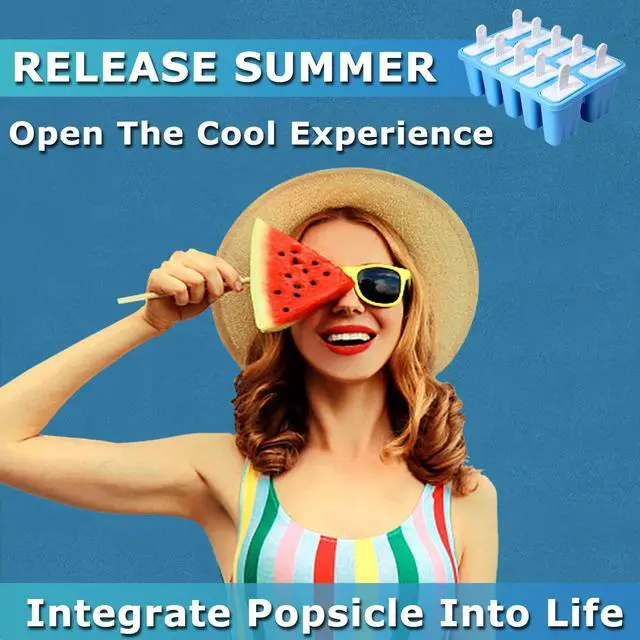 Alt view image 2 of 7 - Silicone Popsicle Molds 10-cavity, DIY Ice Pop Mold for Kids Adult Teens, BPA Free Ice Cream Molds for Party Yogurt Juice Smoothies Sticks