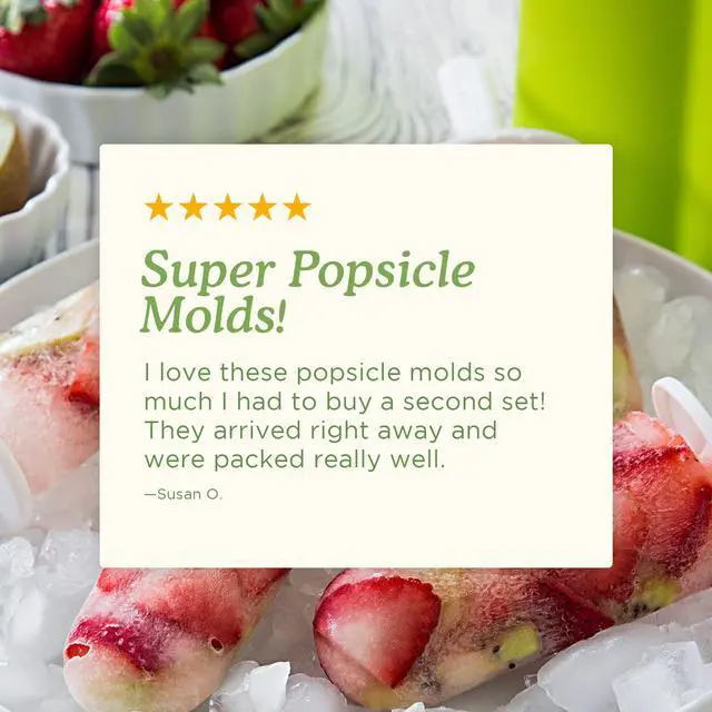 Alt view image 2 of 5 - Classic Pop Molds, 6 Easy-release Popsicle Molds With Sticks and Drip-guards, BPA-free