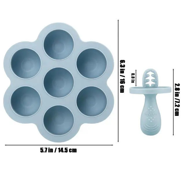 Alt view image 5 of 7 - Silicone Popsicle Molds for Toddlers, Mini Breastmilk & Fruit Juice Freezer Mold with Sticks, 7-Cavity Baby Ice Pop Maker, BPA Free & Easy to Clean