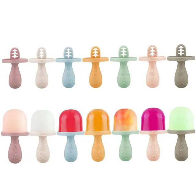 Alt view image 6 of 7 - Silicone Popsicle Molds for Toddlers, Mini Breastmilk & Fruit Juice Freezer Mold with Sticks, 7-Cavity Baby Ice Pop Maker, BPA Free & Easy to Clean
