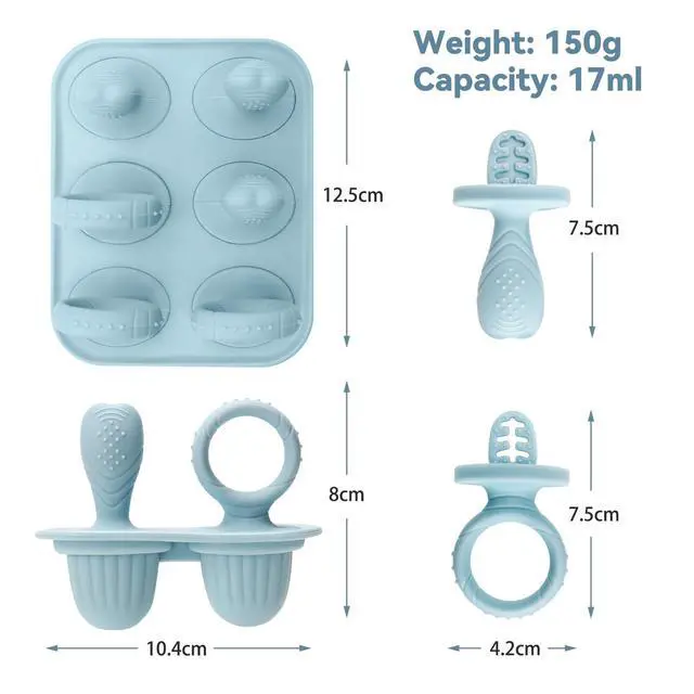 Alt view image 2 of 7 - Silicone Baby Popsicle Molds with Sticks, Mini Popsicles Molds for Babies Breastmilk Popsicle Molds for Teething Relief, Frozen Treats Maker Popsicle Maker Ice Pop Mold for Toddlers Kids