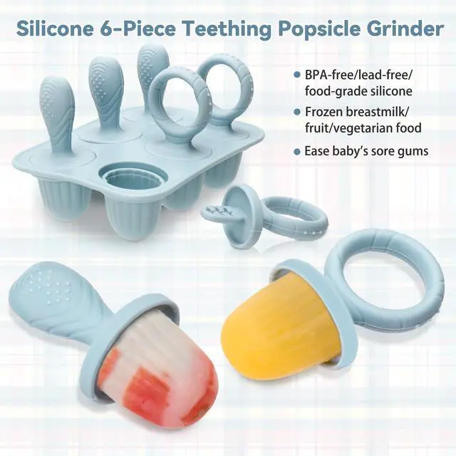 Alt view image 3 of 7 - Silicone Baby Popsicle Molds with Sticks, Mini Popsicles Molds for Babies Breastmilk Popsicle Molds for Teething Relief, Frozen Treats Maker Popsicle Maker Ice Pop Mold for Toddlers Kids
