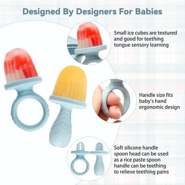 Alt view image 5 of 7 - Silicone Baby Popsicle Molds with Sticks, Mini Popsicles Molds for Babies Breastmilk Popsicle Molds for Teething Relief, Frozen Treats Maker Popsicle Maker Ice Pop Mold for Toddlers Kids