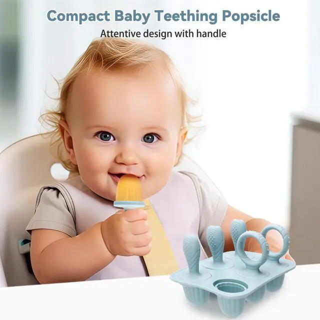 Alt view image 7 of 7 - Silicone Baby Popsicle Molds with Sticks, Mini Popsicles Molds for Babies Breastmilk Popsicle Molds for Teething Relief, Frozen Treats Maker Popsicle Maker Ice Pop Mold for Toddlers Kids