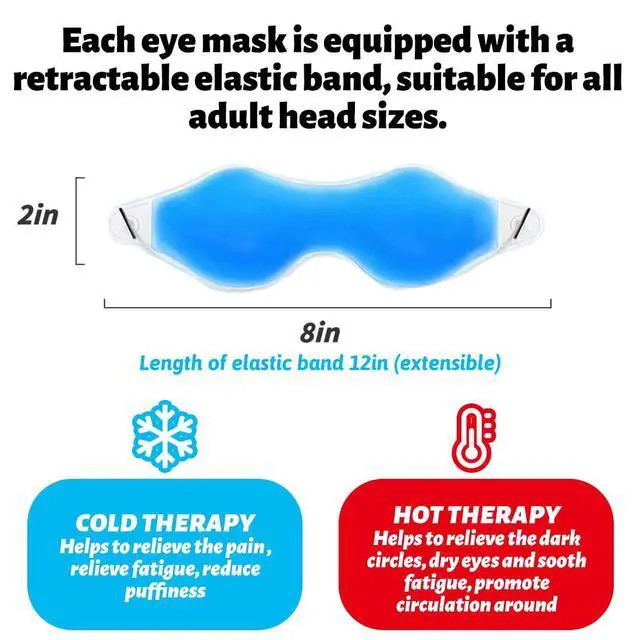 Alt view image 3 of 6 - 4 Pcs Ice Eye Packs, Cooling Eye Masks, Eyes Cold Compress for Hot Cold Therapy, Puffy Eyes, Dark Circles, Headaches, Migraines, Stress Relief (2 Blue+2 Green)