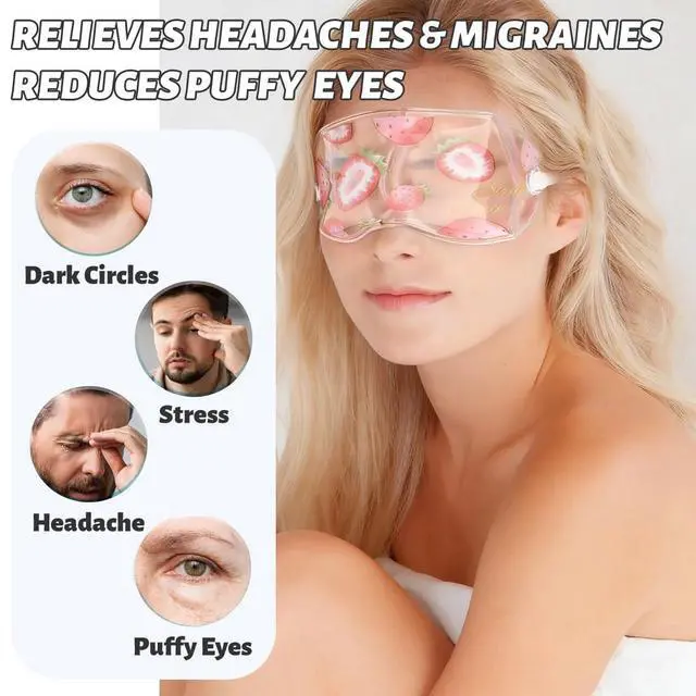 Alt view image 2 of 7 - 4 Pcs Ice Eye Packs, Cooling Eye Masks, Eyes Cold Compress for Hot Cold Therapy, Puffy Eyes, Dark Circles, Headaches, Migraines, Stress Relief
