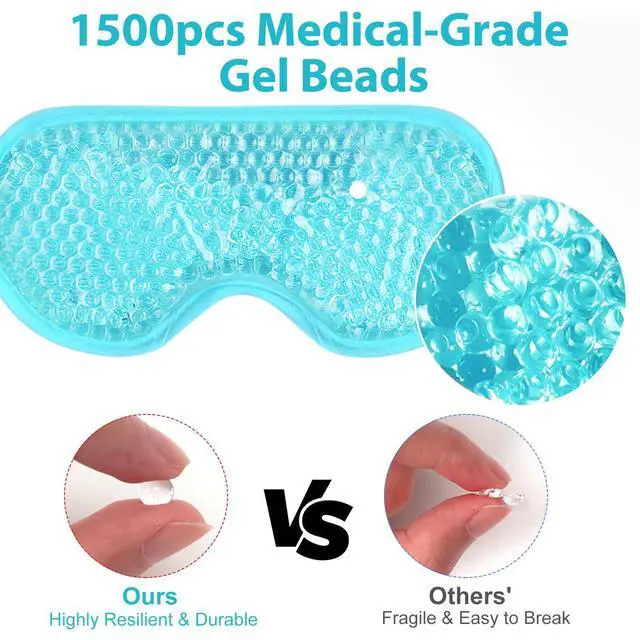 Alt view image 6 of 7 - Gel Eye Mask, 2 Pack Cooling Ice Masks for Puffy Eyes for Men & Women, Cold & Warm Compress for Post Surgery, Puffiness, Allergies, Sinuses & Migraines Treatment