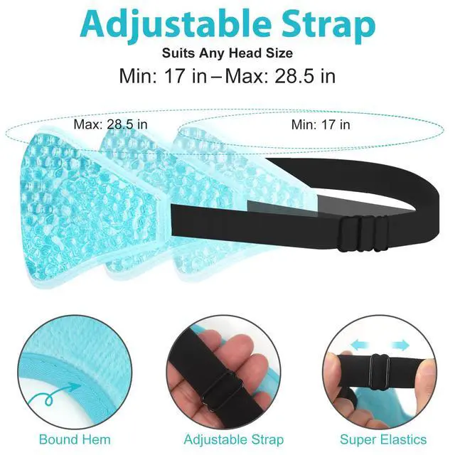 Alt view image 7 of 7 - Gel Eye Mask, 2 Pack Cooling Ice Masks for Puffy Eyes for Men & Women, Cold & Warm Compress for Post Surgery, Puffiness, Allergies, Sinuses & Migraines Treatment