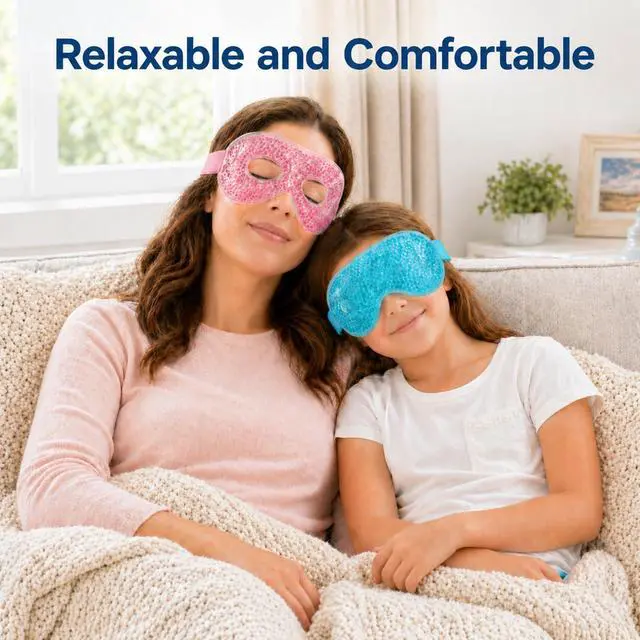 Alt view image 4 of 7 - 2Pack Cooling Eye Mask for Puffy Eyes, Gel Eye Mask for Cold Ice Packs After Surgery, Reusable Frozen Eye Mask for Dark Circles Migraines Relief and Allergies, Warm Compress Eye pads for Dry eyes