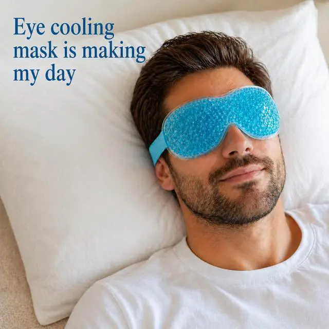Alt view image 7 of 7 - 2Pack Cooling Eye Mask for Puffy Eyes, Gel Eye Mask for Cold Ice Packs After Surgery, Reusable Frozen Eye Mask for Dark Circles Migraines Relief and Allergies, Warm Compress Eye pads for Dry eyes