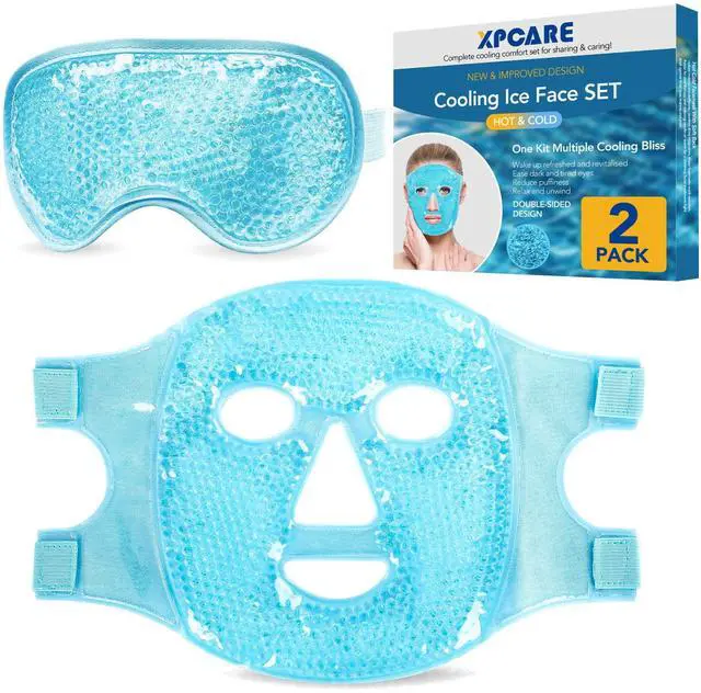 Main image of Colding Ice Face Mask and Cooling Eye Mask for Puffy Eyes & Migraine Relief, Gel Eye Mask, Cool Face Masks for Dark Circles, Eye Surgery, Sleeping, Pressure, Headaches, Skin Care