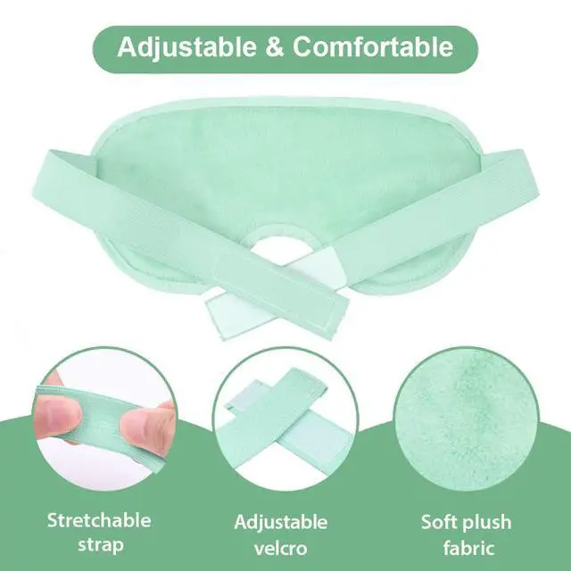 Alt view image 4 of 5 - Cooling Eye Mask for Puffy Eyes, Cold Eye Mask Eye Ice Pack for After Eyes Surgery, Tension Stress Relief, Itchy Eyes, Headaches, Dark Circles - Blue (Green-2Pack)