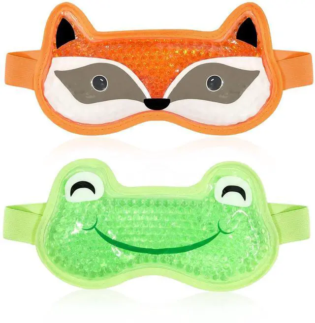 Main image of 2PCS Cooling Eye Mask Gel Eye Mask, Reusable Hot Cold Therapy Cold Eye Mask for Post Surgery, Puffiness, Dark Circles, Eye Bags, Dry Eyes, color:Orange Greennumber_of_items:2