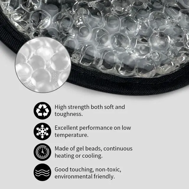Alt view image 7 of 7 - Cooling & Heating Eye Mask - Hot/Cold Use for Puffy Eyes, Headaches, Migraines, Sinus & Dark Circles (2 Packs Black)