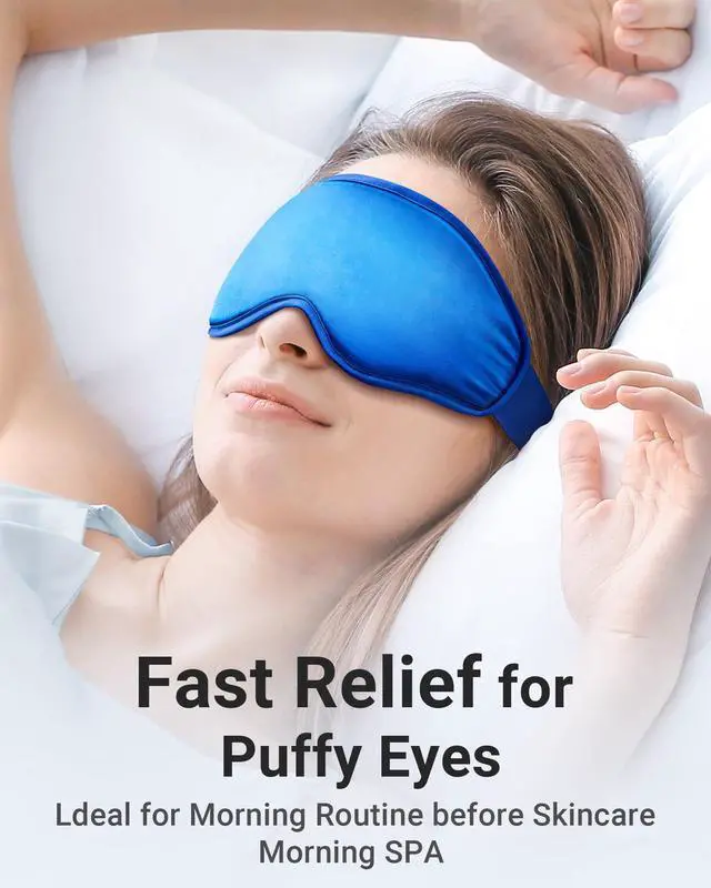 Alt view image 6 of 7 - Cooling Eye Mask for Puffy Eyes: Fsa Eligible Items Hsa, Face Ice Eye Pack for Migraine After Surgery Relief - Reusable Cold Compress for Headaches Puffiness - Comfortable Weighted Fit Gel Sleep Mask