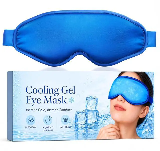 Main image of Cooling Eye Mask for Puffy Eyes: Fsa Eligible Items Hsa, Face Ice Eye Pack for Migraine After Surgery Relief - Reusable Cold Compress for Headaches Puffiness - Comfortable Weighted Fit Gel Sleep Mask