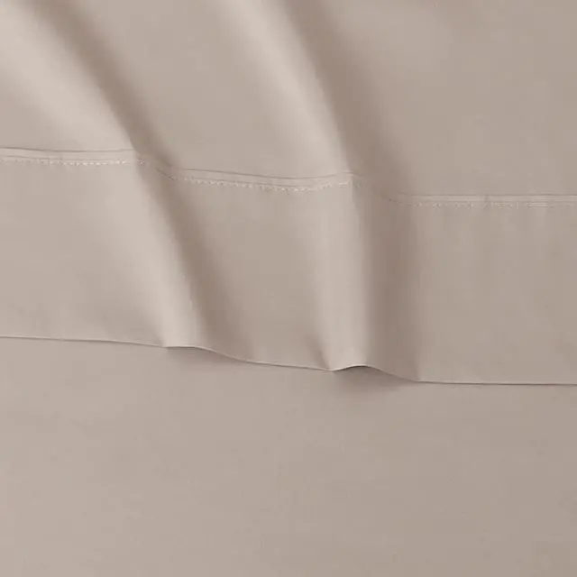 Alt view image 4 of 5 - Lightweight Super Soft Cooling, Breathable Wrinkle Resistant Brushed Microfiber 4-Piece Sheet Set with 14-Inch Deep Pockets, Queen, Taupe, Solid