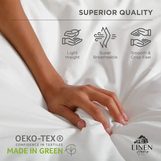 Alt view image 5 of 7 - 100% Cotton Percale Weave Fitted Sheet, Queen Size, White, 1 Deep Pocket Fitted Sheet, Fits Mattress Upto 16" Crisp and Cool Strong Bed Linen, 60"X80"+15"