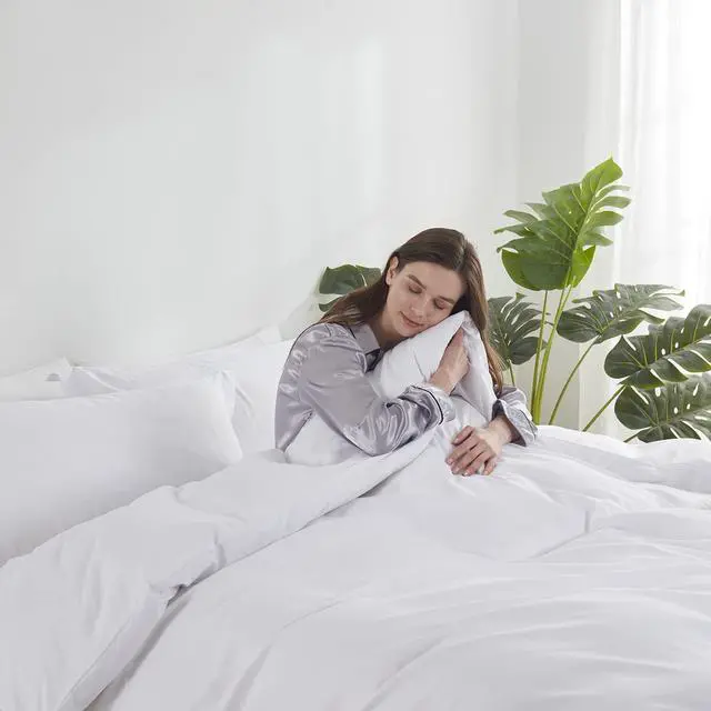 Alt view image 3 of 7 - White Duvet Cover Queen Size - 3 Piece Queen Duvet Cover Set, Soft Double Brushed Queen Size Duvet Covers with Button Closure, 1 Duvet Cover 90x90 inches and 2 Pillow Shams