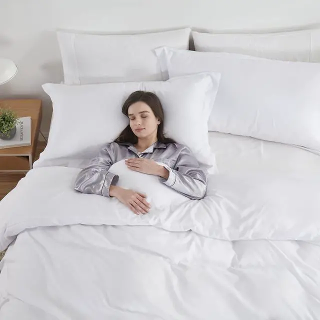 Alt view image 5 of 7 - White Duvet Cover Queen Size - 3 Piece Queen Duvet Cover Set, Soft Double Brushed Queen Size Duvet Covers with Button Closure, 1 Duvet Cover 90x90 inches and 2 Pillow Shams