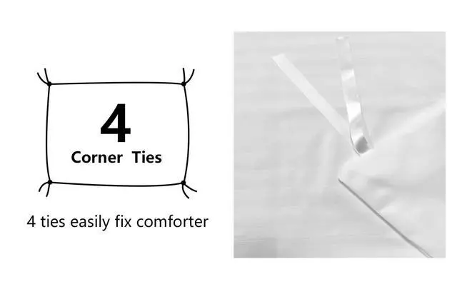 Alt view image 2 of 5 - Brushed Microfiber 3-Piece Duvet Cover Set, Full/Queen, Bright White, Striped