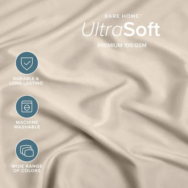 Alt view image 2 of 7 - Fitted Bottom Sheet Queen Size - Premium 1800 Ultra-Soft - Hotel Luxury - Deep Pocket - Durable and Long Lasting - Fitted Sheet (Queen, Sand)