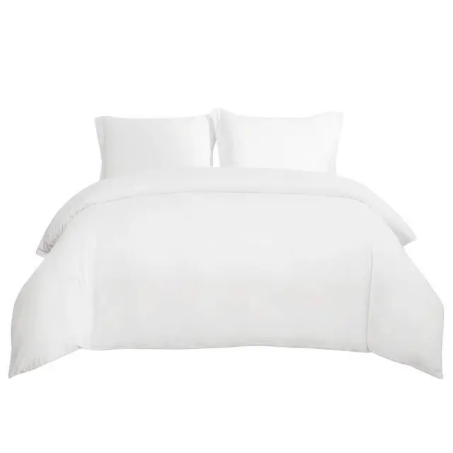 Alt view image 4 of 7 - White Duvet Cover Queen Size - Soft Double Brushed Bedding Set for Kids & Adults, Zipper Closure, 3 Pieces, Includes 1 Duvet Cover (90"x90") & 2 Pillow Shams, NO Comforter