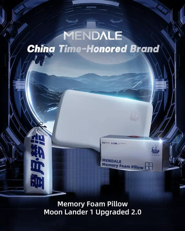Alt view image 2 of 7 - Memory Foam Pillows for Sleeping, Cooling Bed Pillow for Neck Pain Relief, Queen Size Contour Design for Side Back Stomach Sleepers with Travel Pouch - Frim But Soft (4 Inches)